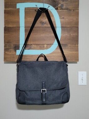 Pottery Barn Grey Wool Blend Unisex Messenger Bag/backpack/travel Bag